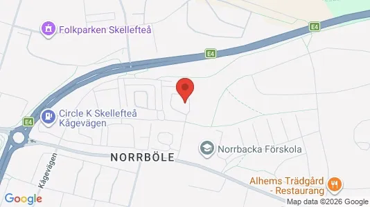 Lägenheter att hyra i Skellefteå - kort over placeringen