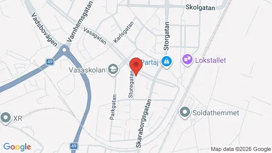Lägenheter att hyra i Skövde - kort over placeringen