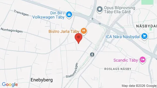 Lägenheter att hyra i Täby - kort over placeringen