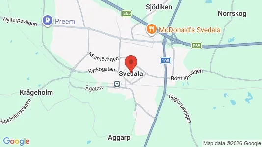Hus att hyra i Svedala - kort over placeringen