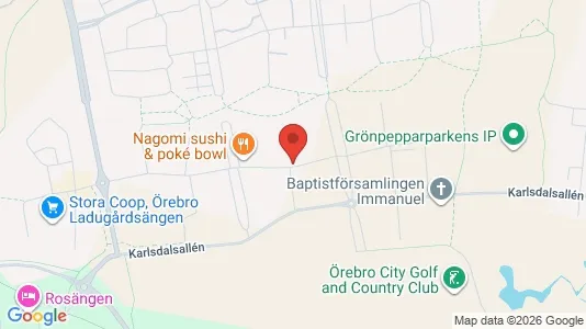 Lägenheter att hyra i Örebro - kort over placeringen