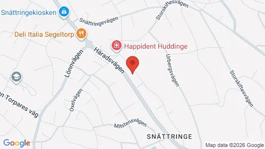 Lägenheter att hyra i Huddinge - kort over placeringen