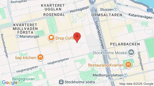 Lägenheter att hyra i Södermalm - kort over placeringen