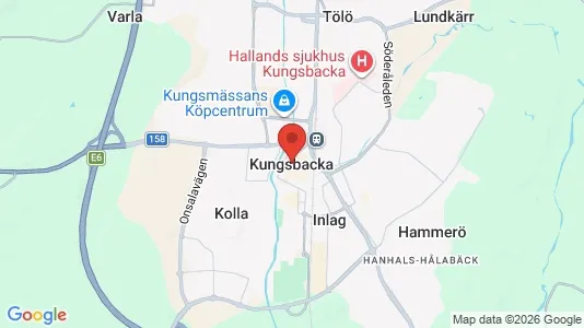 Hus att hyra i Kungsbacka - kort over placeringen