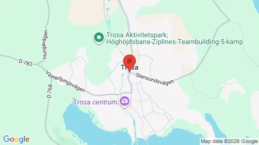 Hus att hyra i Trosa - kort over placeringen