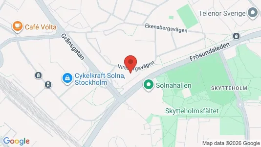 Lägenheter att hyra i Solna - kort over placeringen