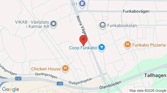 Lägenheter att hyra i Kalmar - kort over placeringen