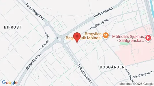 Lägenheter att hyra i Mölndal - kort over placeringen