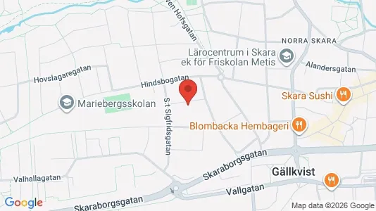 Lägenheter att hyra i Skara - kort over placeringen