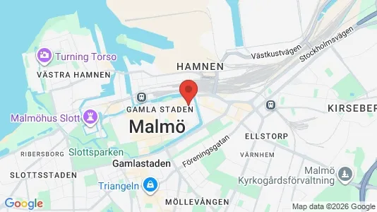 Rum att hyra i Malmö Centrum - kort over placeringen