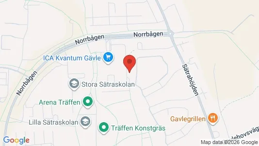 Lägenheter att hyra i Gävle - kort over placeringen