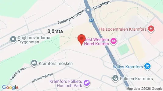 Lägenheter att hyra i Kramfors - kort over placeringen