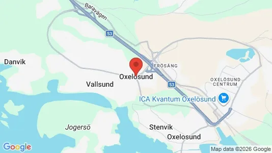 Hus att hyra i Oxelösund - kort over placeringen