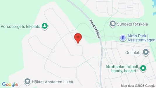 Lägenheter att hyra i Luleå - kort over placeringen