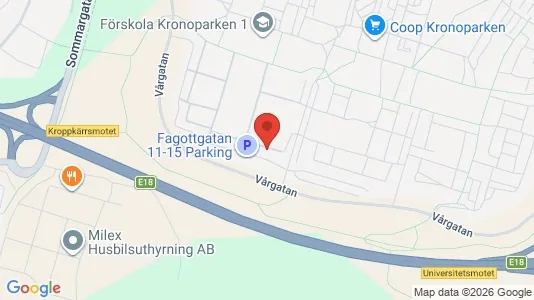Lägenheter att hyra i Karlstad - kort over placeringen