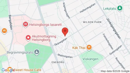 Lägenheter att hyra i Helsingborg - kort over placeringen