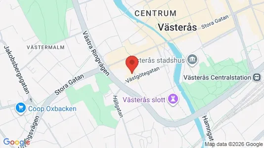 Lägenheter att hyra i Västerås - kort over placeringen