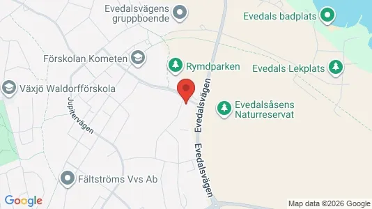Lägenheter att hyra i Växjö - kort over placeringen