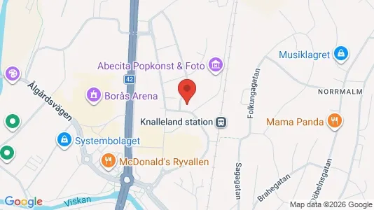Rum att hyra i Borås - kort over placeringen