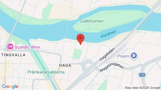 Lägenheter att hyra i Karlstad - kort over placeringen