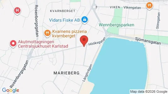 Lägenheter att hyra i Karlstad - kort over placeringen