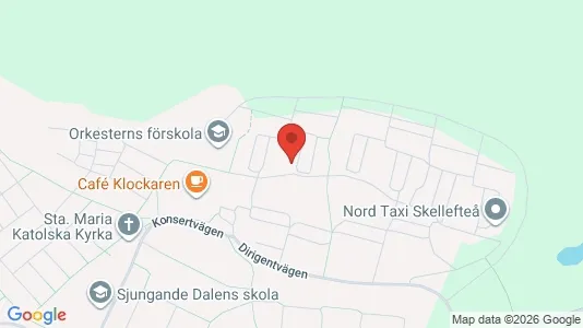 Lägenheter att hyra i Skellefteå - kort over placeringen