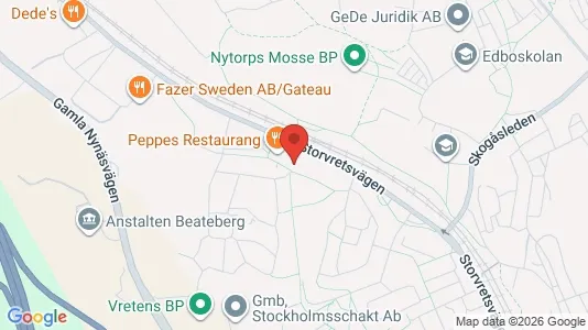 Lägenheter att hyra i Huddinge - kort over placeringen