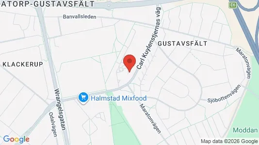 Lägenheter att hyra i Halmstad - kort over placeringen