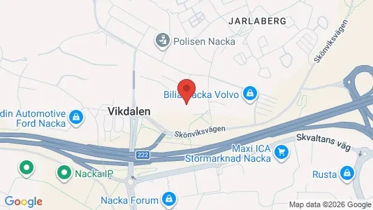 Lägenheter att hyra i Nacka - kort over placeringen