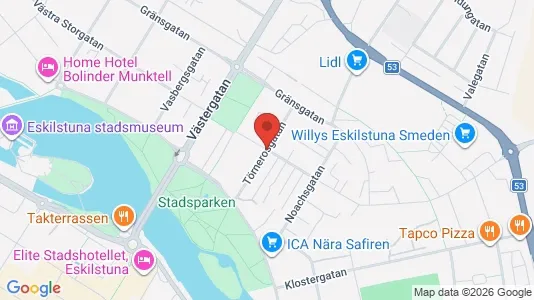 Lägenheter att hyra i Eskilstuna - kort over placeringen