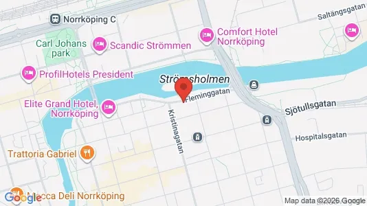 Lägenheter att hyra i Norrköping - kort over placeringen