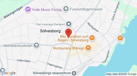 Lägenheter att hyra i Sölvesborg - kort over placeringen
