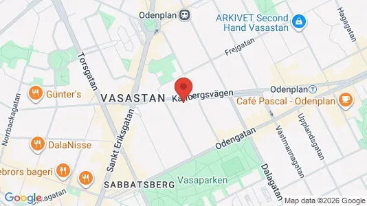 Lägenheter att hyra i Vasastan - kort over placeringen
