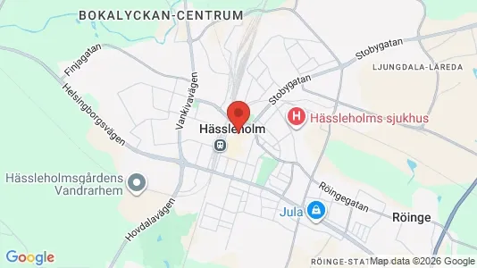 Lägenheter att hyra i Hässleholm - kort over placeringen