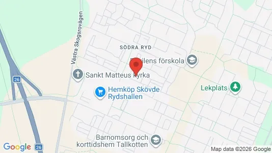 Lägenheter att hyra i Skövde - kort over placeringen