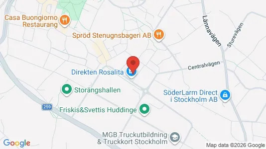 Lägenheter att hyra i Huddinge - kort over placeringen