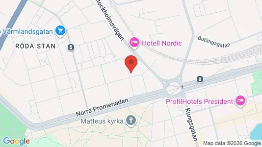 Lägenheter att hyra i Norrköping - kort over placeringen