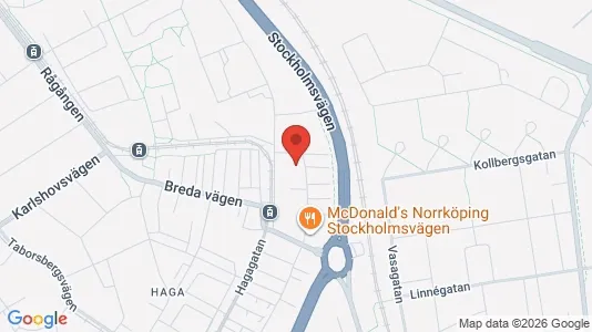 Lägenheter att hyra i Norrköping - kort over placeringen