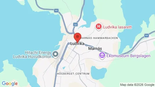 Hus att hyra i Ludvika - kort over placeringen