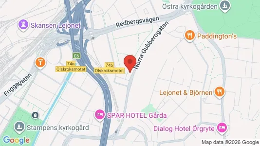 Lägenheter att hyra i Örgryte-Härlanda - kort over placeringen