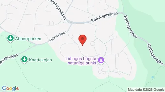 Rum att hyra i Lidingö - kort over placeringen