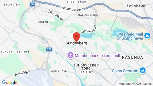 Rum att hyra i Sundbyberg - kort over placeringen