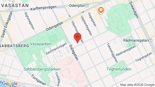 Lägenheter att hyra i Vasastan - kort over placeringen