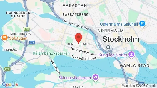 Studentbostäder att hyra i Kungsholmen - kort over placeringen