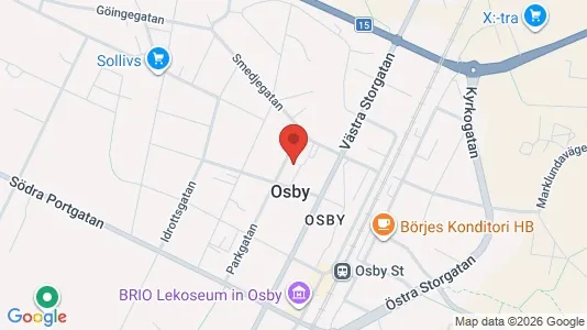 Lägenheter att hyra i Osby - kort over placeringen