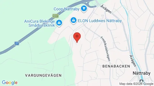 Lägenheter att hyra i Karlskrona - kort over placeringen
