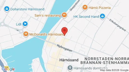 Lägenheter att hyra i Härnösand - kort over placeringen