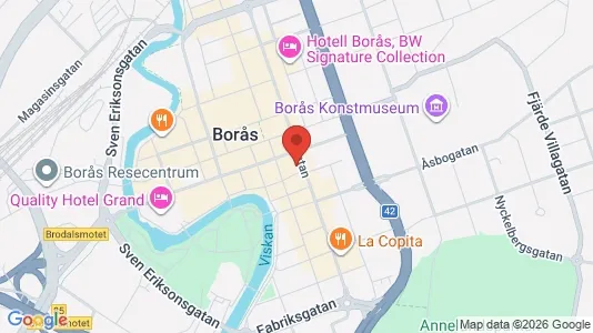Lägenheter att hyra i Borås - kort over placeringen