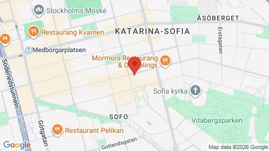Lägenheter att hyra i Södermalm - kort over placeringen