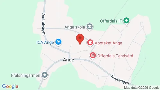 Lägenheter att hyra i Ånge - kort over placeringen